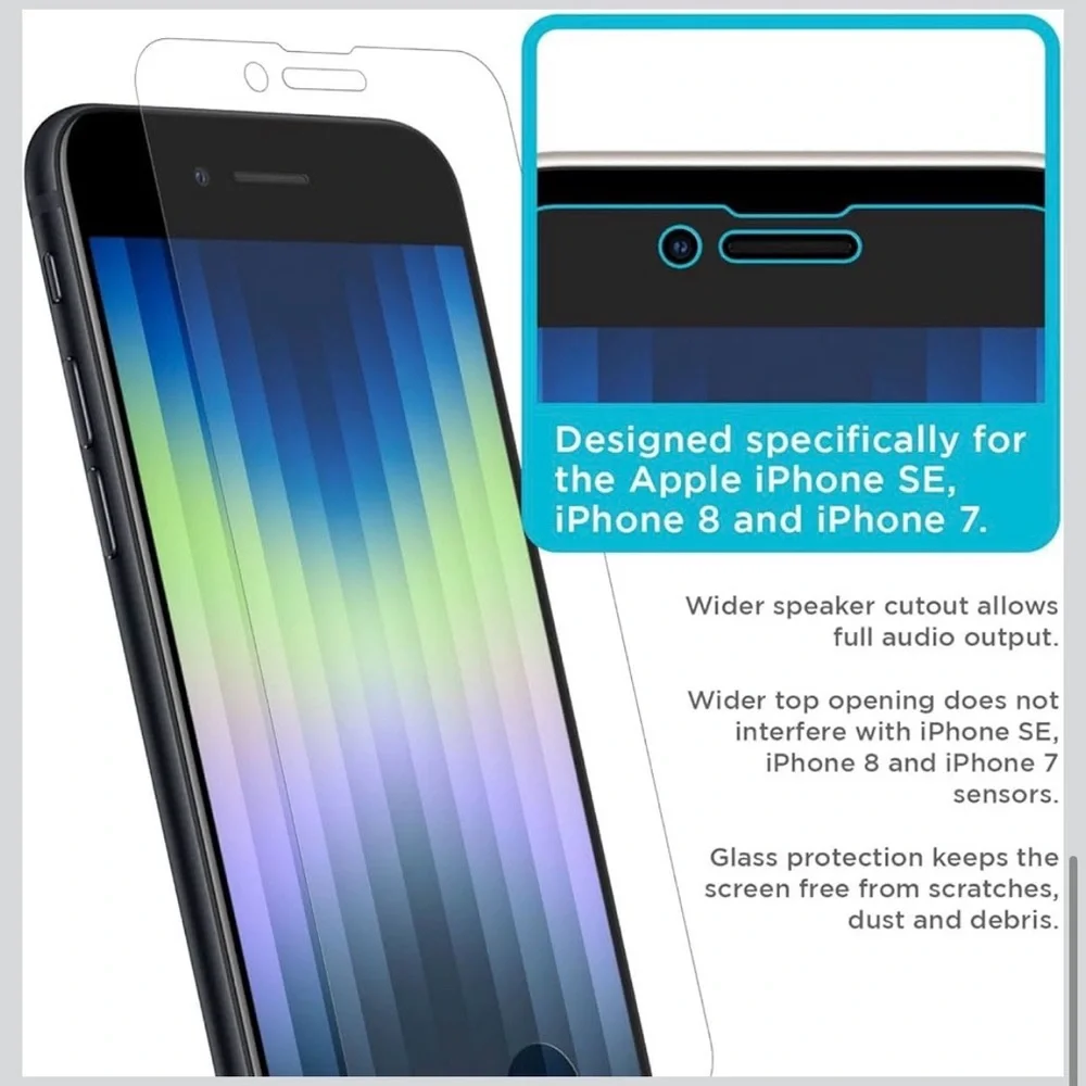 Ballistic Tempered Glass Screen Protector 3 pack. New